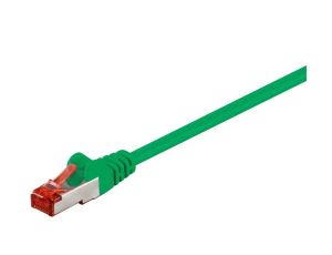 CAT 6 Kabel łączący, S/FTP (PiMF), Zielony - Długość kabla 0.5 m