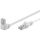 CAT 5eKabel łączący 1x 90 pod kątem,F/UTP, biały - Długość kabla 1 m