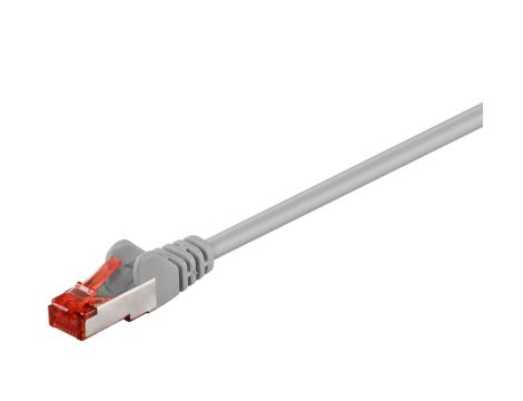 CAT 6 Kabel łączący, S/FTP (PiMF), Szary - Długość kabla 0.25 m
