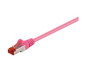 CAT 6 Kabel łączący, S/FTP (PiMF), Purpurowy - Długość kabla 0.25 m