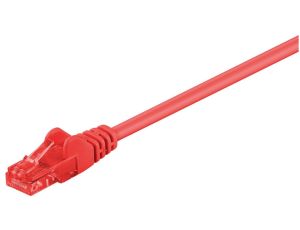 CAT 6Kabel łączący, U/UTP, Czerwony - Długość kabla 20 m