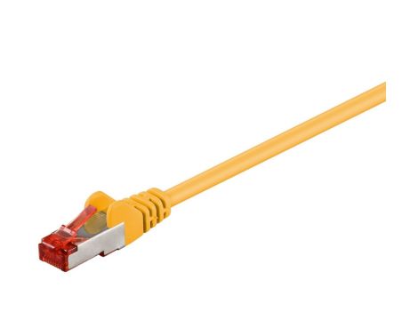 CAT 6 Kabel łączący, S/FTP (PiMF), Żółty - Długość kabla 0.15 m