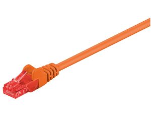 CAT 6Kabel łączący, U/UTP, Pomarańczowy - Długość kabla 0.5 m