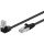 CAT 5eKabel łączący 1x 90 pod kątem,F/UTP, czarny - Długość kabla 2 m