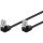 CAT 5e Kabel łączący 2x 90 pod kątem,F/UTP, Czarny - Długość kabla 0.25 m