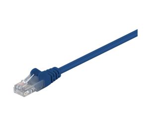 CAT 5e Kabel łączący, U/UTP, Niebieski - Długość kabla 0.25 m