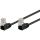 CAT 5eKabel łączący 1x 90 pod kątem,U/UTP, Czarny - Długość kabla 10 m