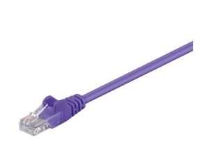 CAT 5e Kabel łączący, U/UTP, Fioletowy - Długość kabla 1 m