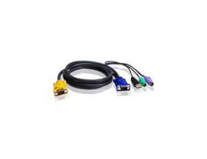 ATEN 2L-5302UP Kabel ze złączem PS/2 VGA, czarny, 1,8 m