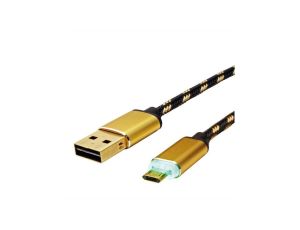 ROLINE GOLD LED kabel USB 2.0, USB A ST - Micro USB B ST, odwracalny, QC2.0, 1,0 m