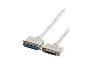 ROLINE Kabel równoległy do drukarki DB25 męski - Centr.36 męski, szary, 3 m