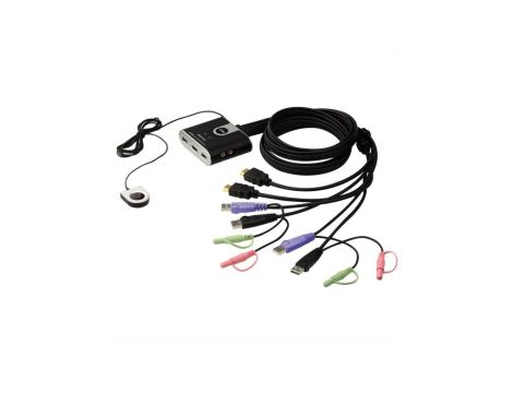 Przełącznik KVM ATEN CS692, USB, HDMI, audio, 2 porty