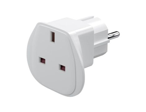 Adapter podróżny UK do UE, biały