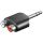 Adapter cinch, gniazdo stereo na wtyk mono AUX 6,35 mm - Połączenie typu Gniazdo jack 6,35 mm (3-pinowe, stereo)