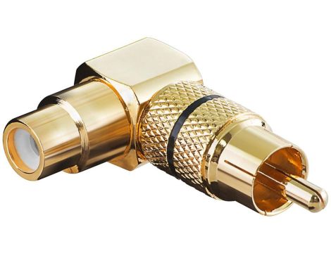 Adapter cinch 90 wersja złota Czarny - Wersja kolorystyczna Czarny