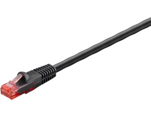 CAT 6 Kabel krosowy do zastosowań zewnętrznych, U/UTP, czarny - Długość kabla 10 m
