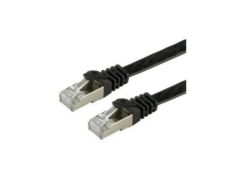 Kabel krosowy VALUE Cat.6 (klasa E) FTP, bardzo płaski, czarny, 1,5 m