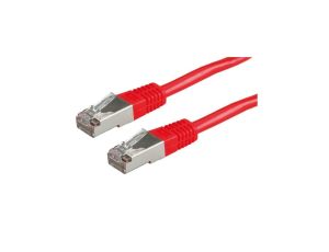 VALUE Kabel krosowy kat. 6 (klasa E) S/FTP (PiMF), czerwony, 0,5 m