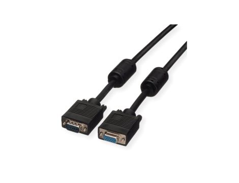 Kabel ROLINE HQ VGA HD15 M/F z rdzeniem ferrytowym, 20 m