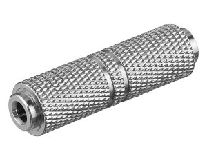 Adapter do słuchawek, wtyk jack AUX 3,5 mm gniazdo na gniazdo, wersja metalowa - Połączenie typu Gniazdo jack 3,5 mm (3-pinowe,