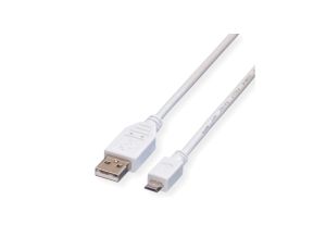 VALUE Kabel USB 2.0, USB A męski - Micro USB B męski, z przewodem, 3 m