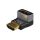 Adapter HDMI™ kątowy 90 pionowy, 8K @ 60 Hz, pozłacany
