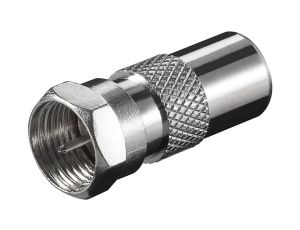 Adapter F: Wtyk F Wtyk do kabla koncentrycznego - Połączenie, materiał obudowy cynk