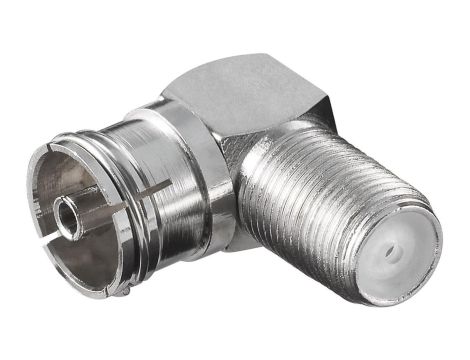 Adapter kątowy: Gniazdo F Gniazdo do kabla koncentrycznego 90