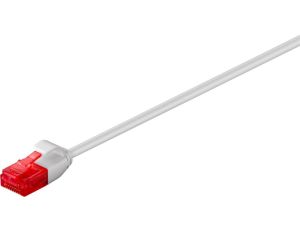 CAT 6Smukły kabel połączeniowy,U/UTP, Szary - Długość kabla 0.5 m