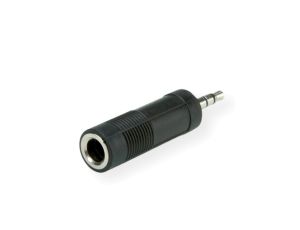 Adapter stereo ROLINE 3,5 mm męski - 6,35 mm żeński