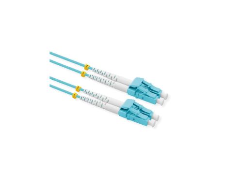 VALUE kabel światłowodowy 50/125m OM3, LC/LC, złącze Low-Loss, turkusowy, 2 m