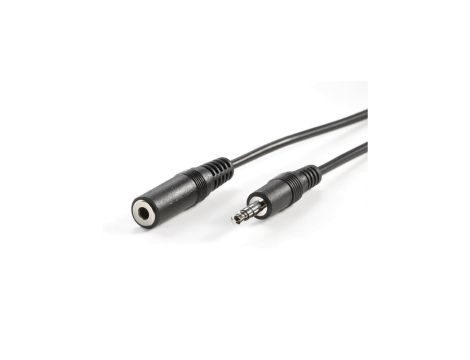 VALUE kabel audio 3,5 mm M/F, czarny, 5 m
