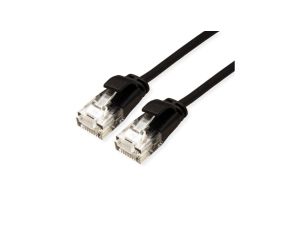 ROLINE UTP Data Center Patch Cord Cat.6A (Class EA), LSOH, bardzo cienki, czarny, 0,3 m