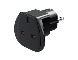Adapter podróżny UK do UE, czarny