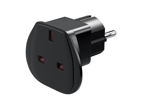 Adapter podróżny UK do UE, czarny
