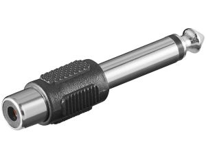 Adapter cinch na wtyk jack mono AUX 6,35 mm - Połączenie typu Wtyk jack 6,35 mm (2-pinowy, mono)