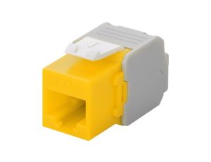 CAT 6A gniazdo Keystone RJ45, UTP, 500 MHz - Wersja kolorystyczna Żółty