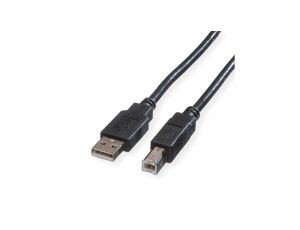 ROLINE USB 2.0 Kabel, Type A-B, Type A-B, zwart, 3 m