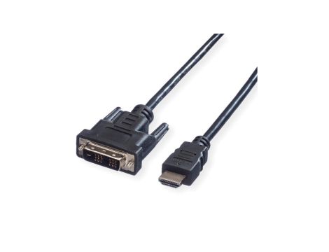 VALUE kabel do monitora DVI (18+1) / HDMI M/M, czarny, 1 m