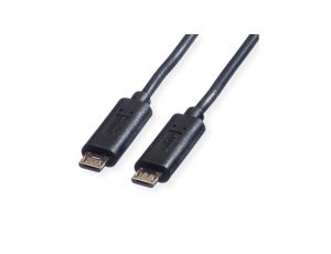 Kabel ładujący ROLINE USB 2.0, Micro B M/M, czarny, 0,3 m