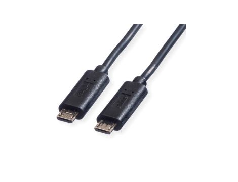 Kabel ładujący ROLINE USB 2.0, Micro B M/M, czarny, 0,3 m