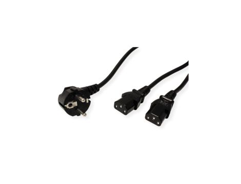 Kabel zasilający VALUE Y, czarny, 2 m