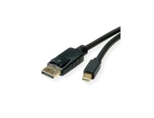 Kabel ROLINE Mini DisplayPort, mDP-DP, v1.3/v1.4, M/M, zwart, 2 m