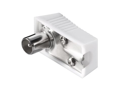 Wtyk koncentryczny IEC kątowy z mocowaniem gwintowanym