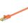 RJ45 patchkabel, CAT 6A S/FTP (PiMF), 500 MHz z CAT 7 kable surowym, Pomarańczowy - Długość kabla 0.25 m