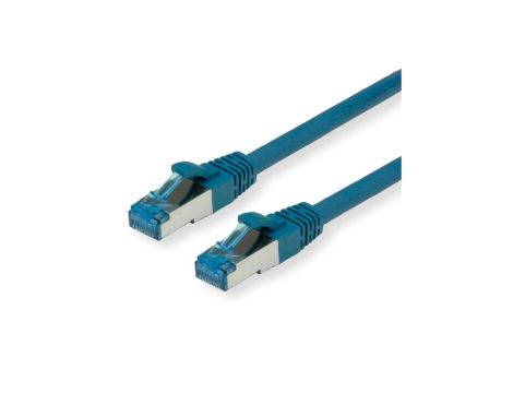 VALUE Kabel krosowy Kat.6A (klasa EA) S/FTP (PiMF), LSOH, niebieski, 0,3 m