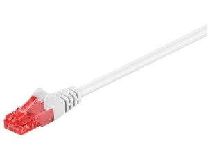 CAT 6Kabel łączący, U/UTP, biały - Długość kabla 1 m