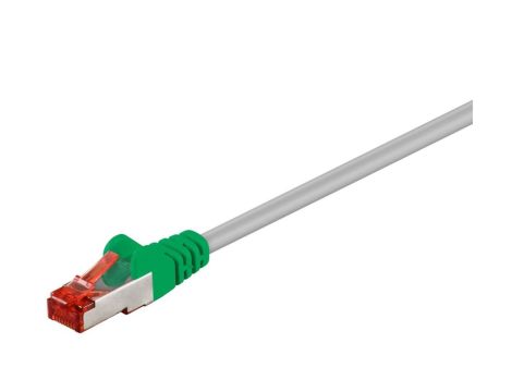 CAT 6 kabel krosowany,S/FTP (PiMF), Szary, Zielony - Długość kabla 3 m