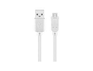 Kabel USB 2.0 Hi-Speed, Biały - Długość kabla 0.15 m