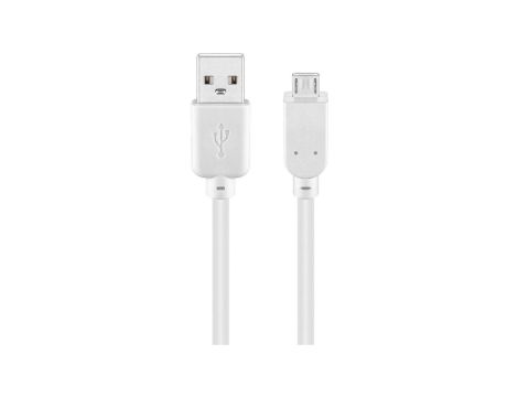 Kabel USB 2.0 Hi-Speed, Biały - Długość kabla 0.15 m